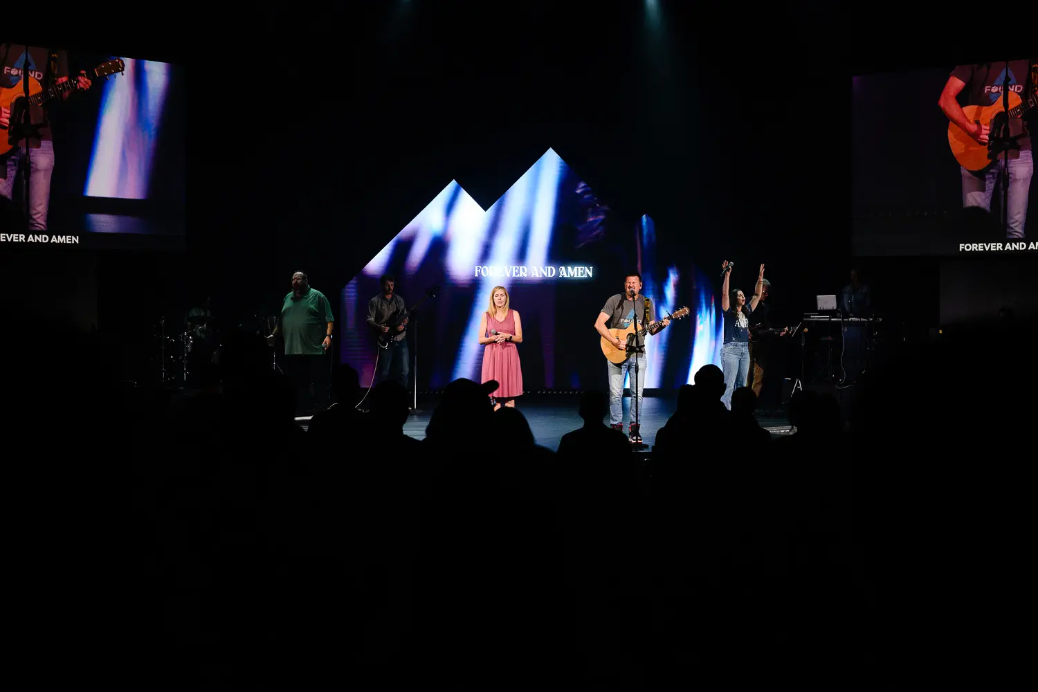 a worship team during a worship service