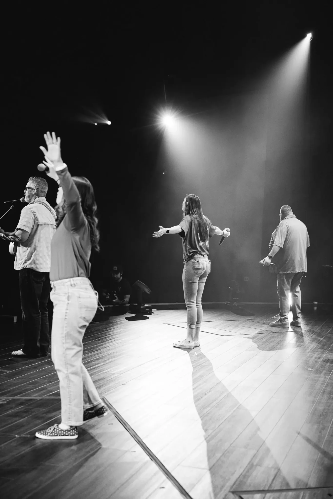 a worship team during a worship service