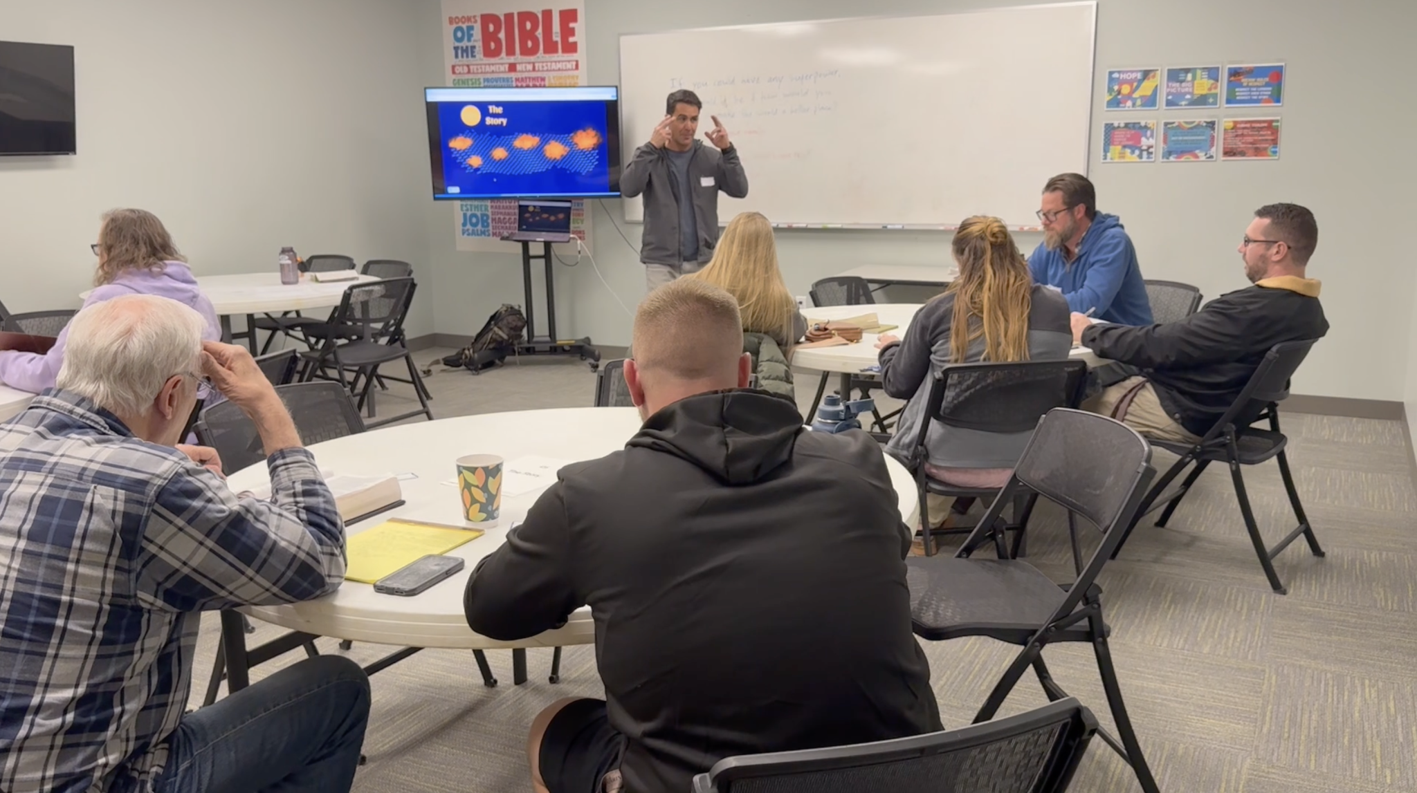 People participating in a Mosaic Class.