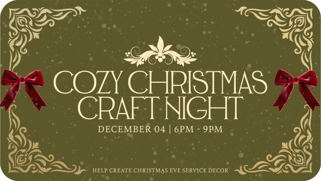 Christmas Craft image with ribbons and gold